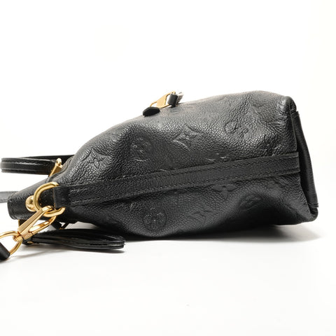 LOUIS VUITTON Monogram Empreinte Bastille PM, manufactured in 2015. Handbag black WS28597