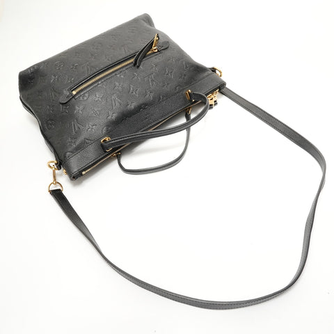 LOUIS VUITTON Monogram Empreinte Bastille PM, manufactured in 2015. Handbag black WS28597