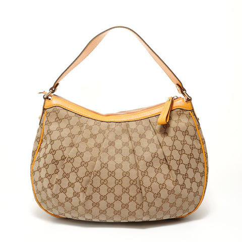 GUCCI Sukey GG Canvas One Belt Shoulder Bag Brown WS28599