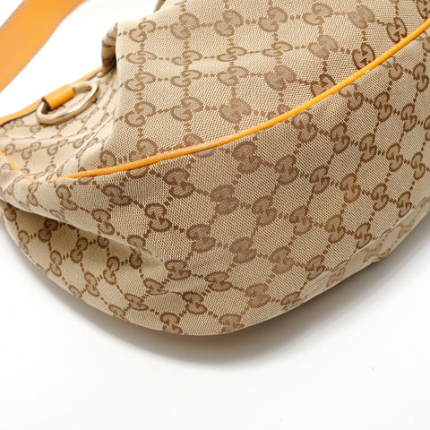 GUCCI Sukey GG Canvas One Belt Shoulder Bag Brown WS28599
