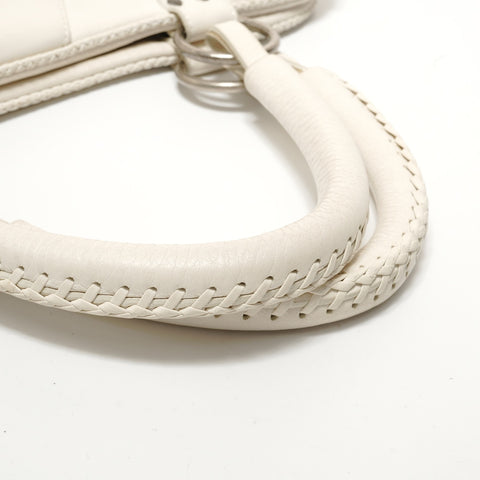 Christian Dior Gaucho Leather Handbag white WS28600