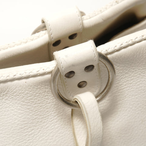 Christian Dior Gaucho Leather Handbag white WS28600