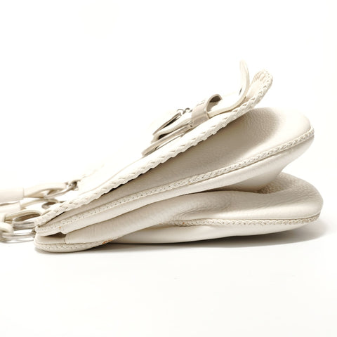 Christian Dior Gaucho Leather Handbag white WS28600