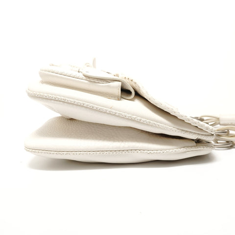 Christian Dior Gaucho Leather Handbag white WS28600