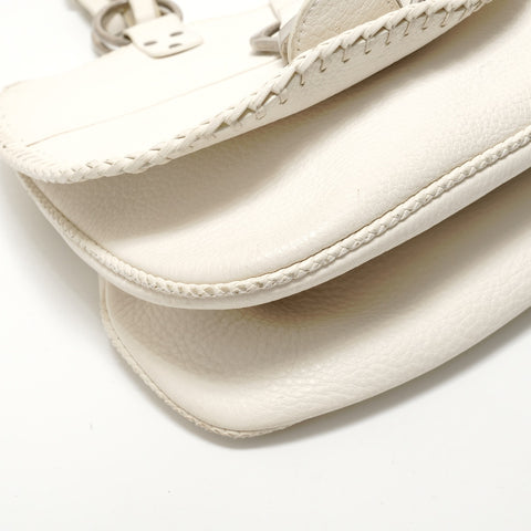 Christian Dior Gaucho Leather Handbag white WS28600
