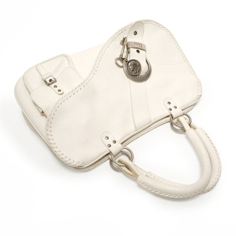 Christian Dior Gaucho Leather Handbag white WS28600