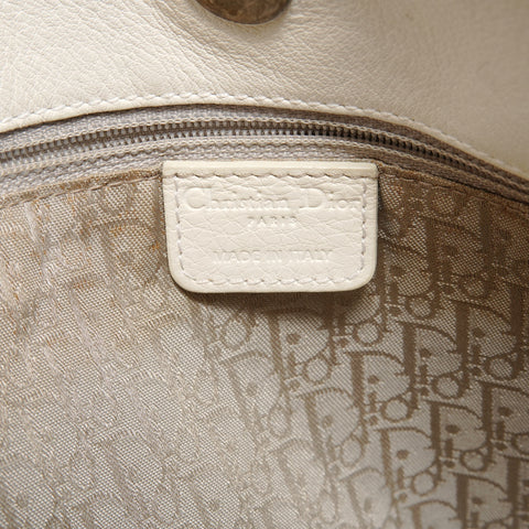 Christian Dior Gaucho Leather Handbag white WS28600