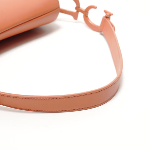 Christian Dior Leather Saddlebag Shoulder Bag Orange WS28603