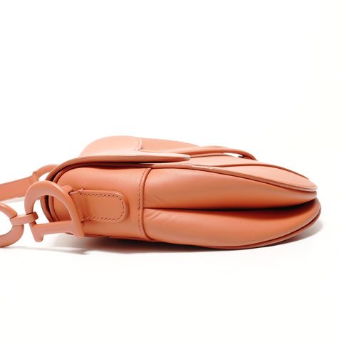 Christian Dior Leather Saddlebag Shoulder Bag Orange WS28603
