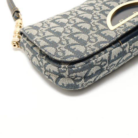 Christian Dior Marispearl One Belt Trotter Shoulder Bag Navy WS28604