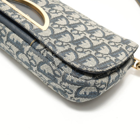 Christian Dior Marispearl One Belt Trotter Shoulder Bag Navy WS28604