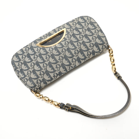 Christian Dior Marispearl One Belt Trotter Shoulder Bag Navy WS28604