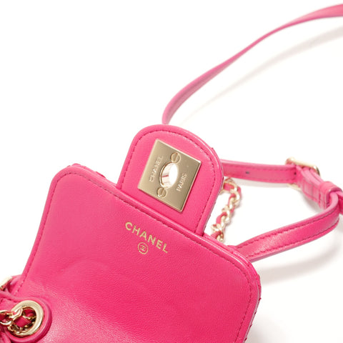 CHANEL COCO Mark Chain Phone Case (Item No. 24) Shoulder Bag pink WS28605