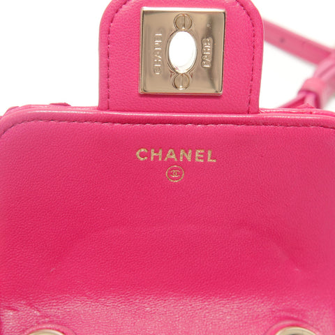 CHANEL COCO Mark Chain Phone Case (Item No. 24) Shoulder Bag pink WS28605