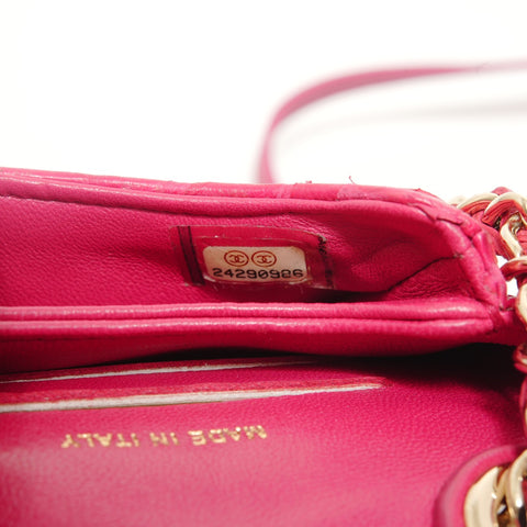 CHANEL COCO Mark Chain Phone Case (Item No. 24) Shoulder Bag pink WS28605