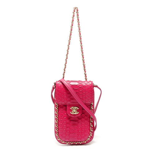 CHANEL COCO Mark Chain Phone Case (Item No. 24) Shoulder Bag pink WS28605