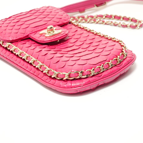 CHANEL COCO Mark Chain Phone Case (Item No. 24) Shoulder Bag pink WS28605