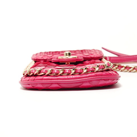 CHANEL COCO Mark Chain Phone Case (Item No. 24) Shoulder Bag pink WS28605