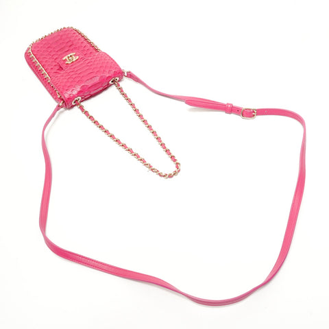 CHANEL COCO Mark Chain Phone Case (Item No. 24) Shoulder Bag pink WS28605