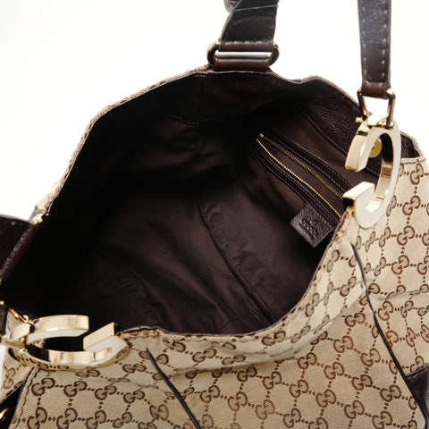 GUCCI GG canvas Shoulder Bag beige WS28606