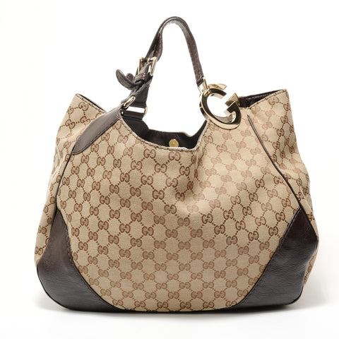 GUCCI GG canvas Shoulder Bag beige WS28606
