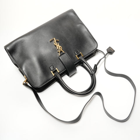 YVES SAINT LAURENT Saint Laurent Paris Cabas 2WAY Shoulder Bag black WS28609