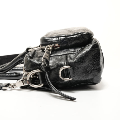 Miu Miu Vitello Shine Nero 2WAY Shoulder Bag black WS28610