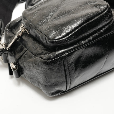 Miu Miu Vitello Shine Nero 2WAY Shoulder Bag black WS28610