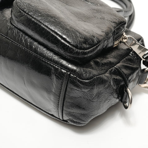 Miu Miu Vitello Shine Nero 2WAY Shoulder Bag black WS28610