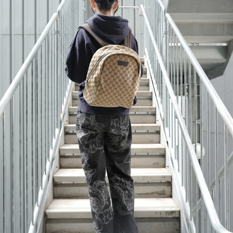 GUCCI GG canvas Backpack  Daypack beige WS28611