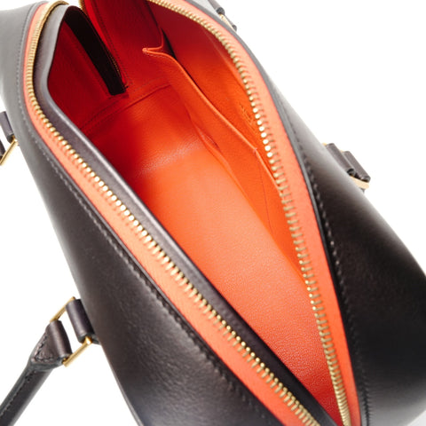 HERMES Plume 28 X stamped, Veau Swift leather Handbag black WS28615