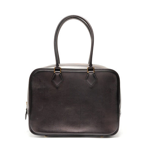 HERMES Plume 28 X stamped, Veau Swift leather Handbag black WS28615