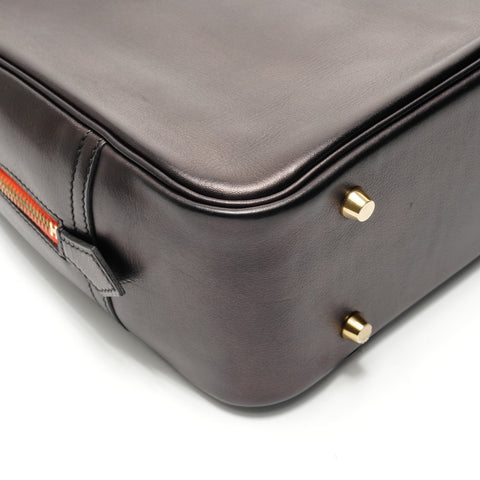 HERMES Plume 28 X stamped, Veau Swift leather Handbag black WS28615