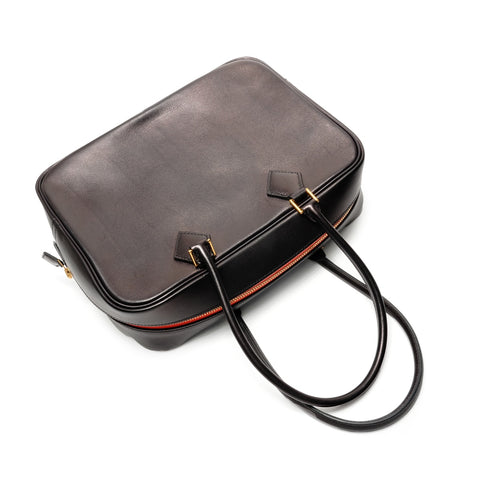 HERMES Plume 28 X stamped, Veau Swift leather Handbag black WS28615