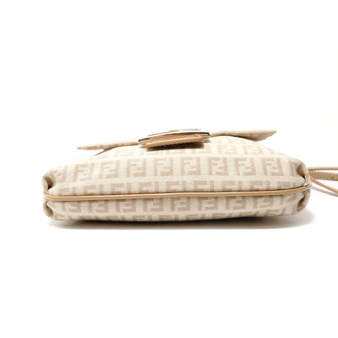 FENDI Zucchino Shoulder Bag beige WS28618