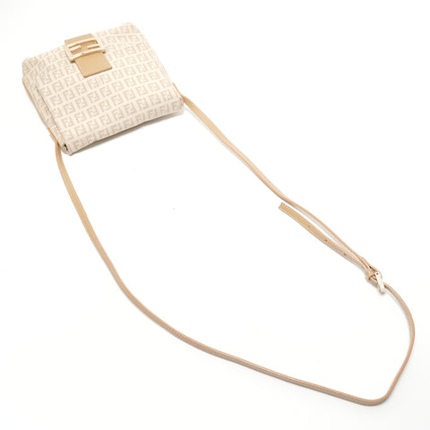 FENDI Zucchino Shoulder Bag beige WS28618