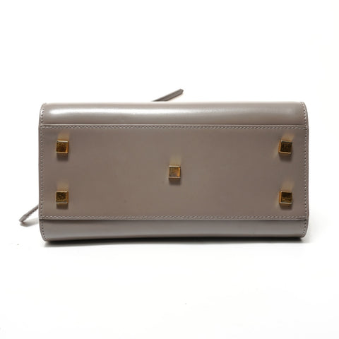 YVES SAINT LAURENT Uptown Shiny Calf 2WAY Handbag gray WS28620