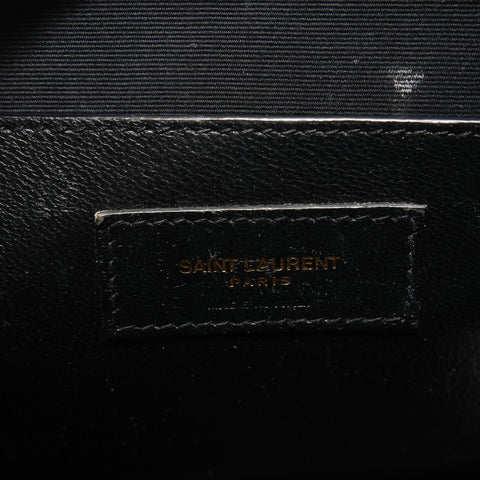 YVES SAINT LAURENT Uptown Shiny Calf 2WAY Handbag gray WS28620