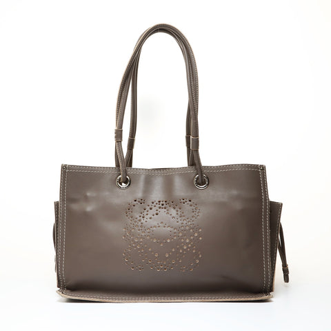 LOEWE Anagram leather Tote Bag gray WS28623