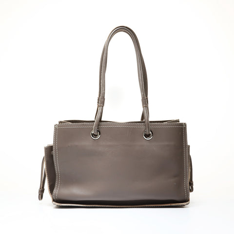 LOEWE Anagram leather Tote Bag gray WS28623