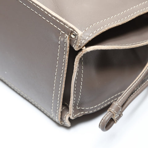 LOEWE Anagram leather Tote Bag gray WS28623