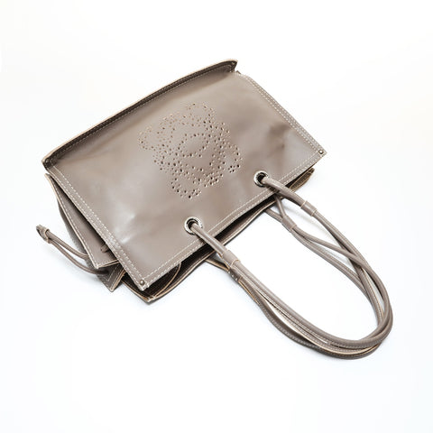 LOEWE Anagram leather Tote Bag gray WS28623