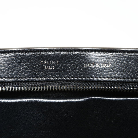 CELINE Trapeze Suede Leather 2-Way Bag Handbag black WS28624