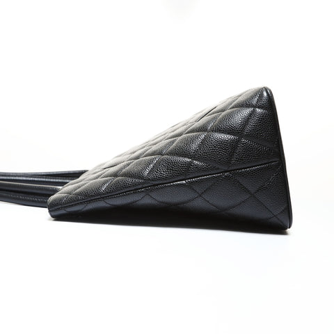 CHANEL Item No. 9, 2002-2003 Replica Tote, Caviar Skin, Silver Metal Tote Bag black WS28625