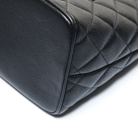 CHANEL Item No. 9, 2002-2003 Replica Tote, Caviar Skin, Silver Metal Tote Bag black WS28625