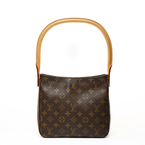 LOUIS VUITTON Monogram Looping MM, manufactured in 2001. Shoulder Bag Brown WS28629