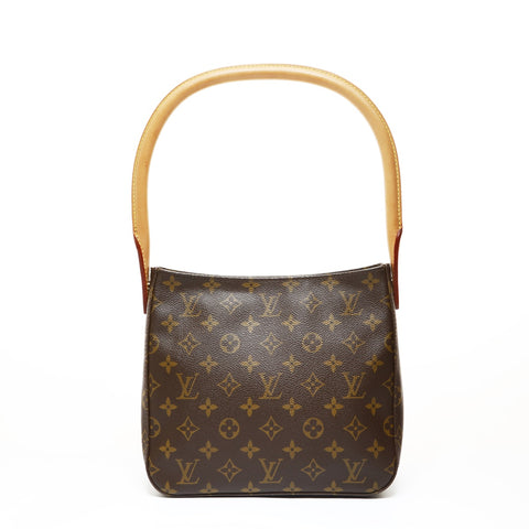 LOUIS VUITTON Monogram Looping MM, manufactured in 2001. Shoulder Bag Brown WS28629
