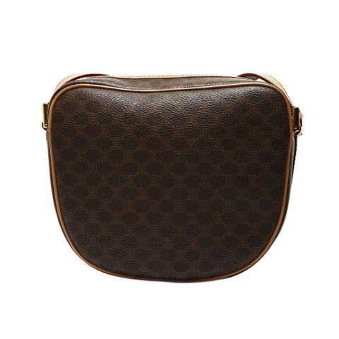 CELINE Macadam PVC Shoulder Bag Brown WS28631