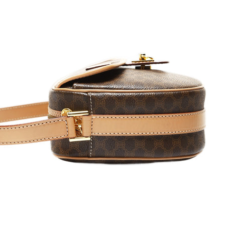 CELINE Macadam PVC Shoulder Bag Brown WS28631