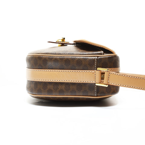 CELINE Macadam PVC Shoulder Bag Brown WS28631